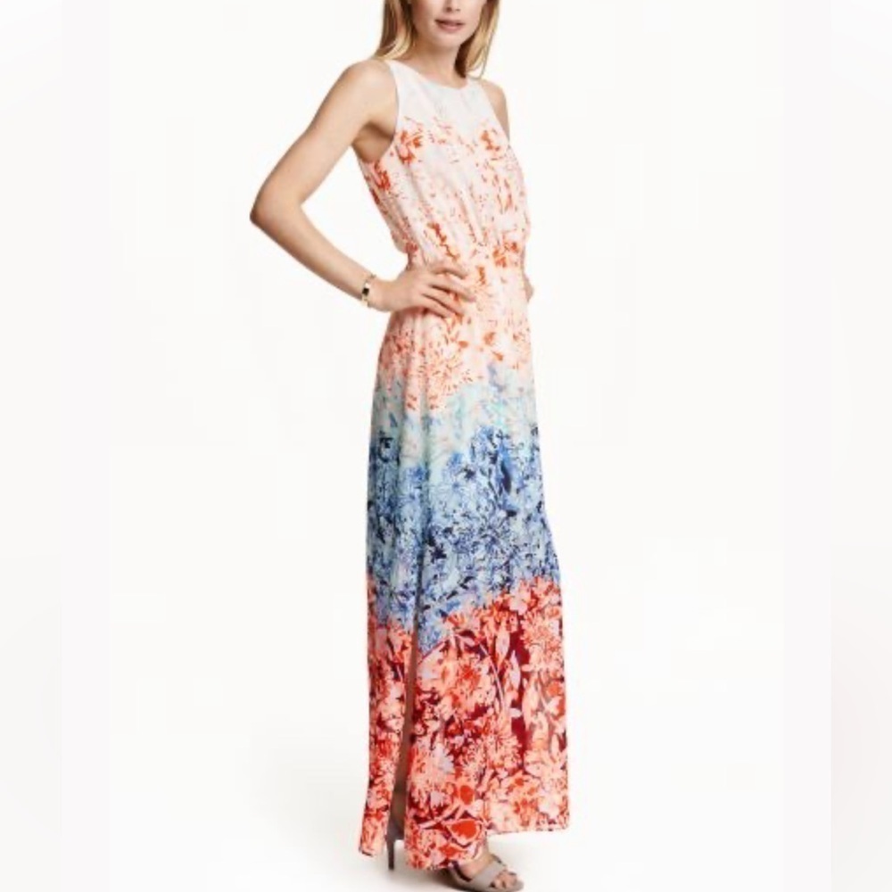 H&M Sleeveless Floral Maxi Dress size small